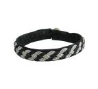 Rentierlederarmband mit Hornknopf, schwarz