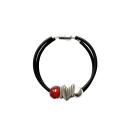 Kautschuk-Muranoglas-Armband, rot