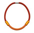 kurze Kette aus Kletterseil mit Aluröhrchen, orange/rot - orange