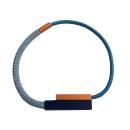 Kette Aluröhrchen, petrol - schwarz/orange
