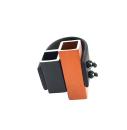 Ring mit Aluröhrchen, schwarz - schwarz/orange