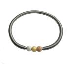Edelstahlarmband mit 3 diamantierten Kugel, rosegold - gold - weiß