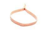 Stoffarmband mit Silberelementen, apricot