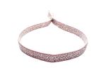 Stoffarmband mit Silberelementen, altrose