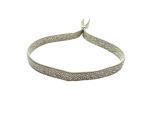 Stoffarmband mit Silberelementen, taupe