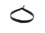 Stoffarmband mit Silberelementen, schwarz