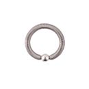 Edelstahlring mit einer Silberkugel, silber