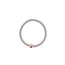 Edelstahlring mit Silberkugel, rose