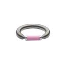 Edelstahlring mit Kautschukröhrchen, rose
