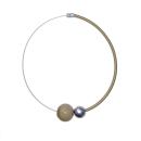 Kautschuk-Muranoglas-Kette, cappuccino