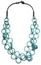 Kautschuk-Muranoglas-Kette, türkis