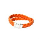 Lederarmband mit Magnetverschluss, orange