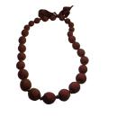 Lange Seidenkette, dunkelbraun