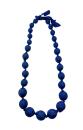 Lange Seidenkette, mittelblau