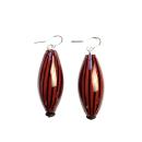 Ohrhänger Muranoglas, rot-schwarz