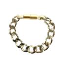 Perlon-Armband mit Gliederkette, gold-sand