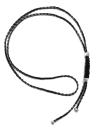 lange Viskose-Metall-Kette mit Elementen aus ZAMAK, schwarz