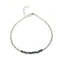 Silber-Glasperlen-Armband, grey